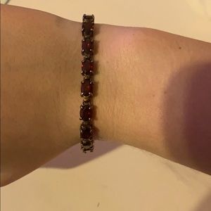 Gold and ruby bracelet